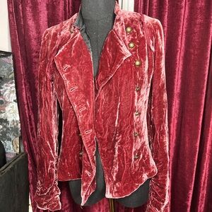 Free People Military velvet jacket XS